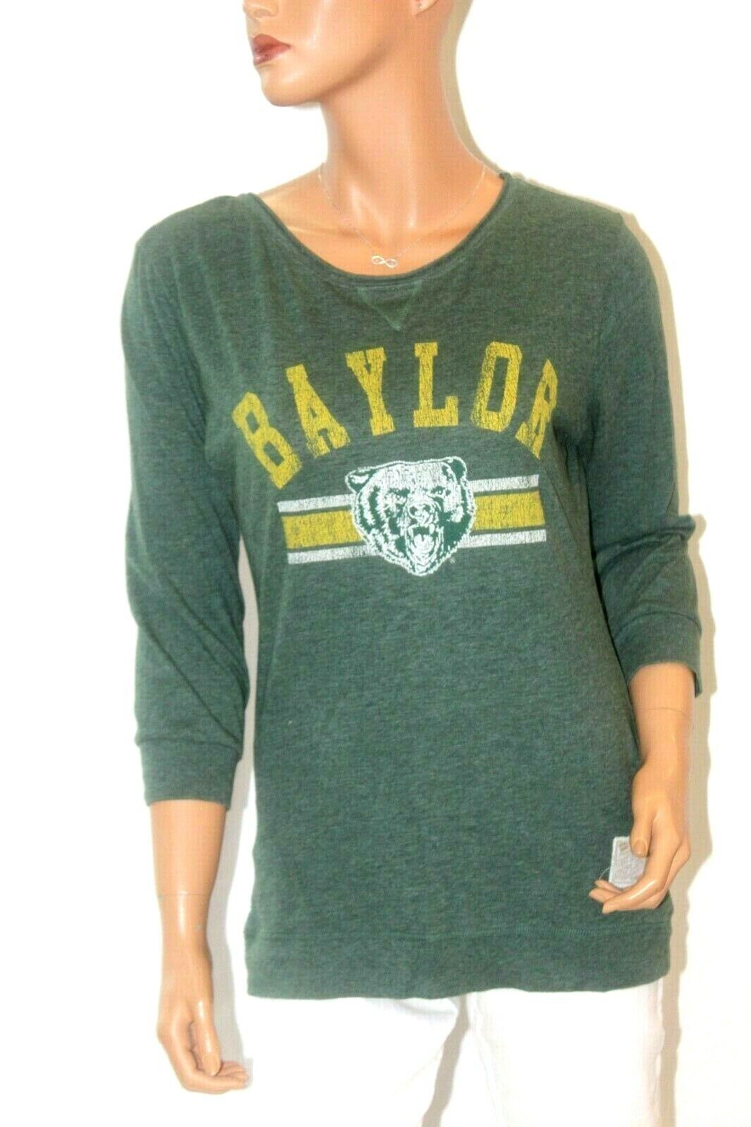 Vintage Baylor University College Vault Distant Replays  Graphic LS Shirt Sz Med