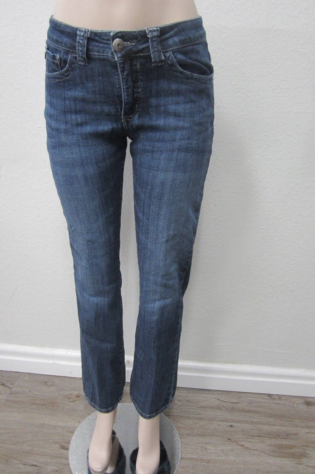 Lee Slender Secret Jeans  Stretch Button Studs Pocket Lower on Waist Sz 6M x 31L