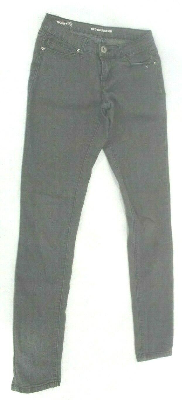 RED BLUE DENIM GRAY COLOR SKINNY JEANS SIZE 1/2  W26 x L29
