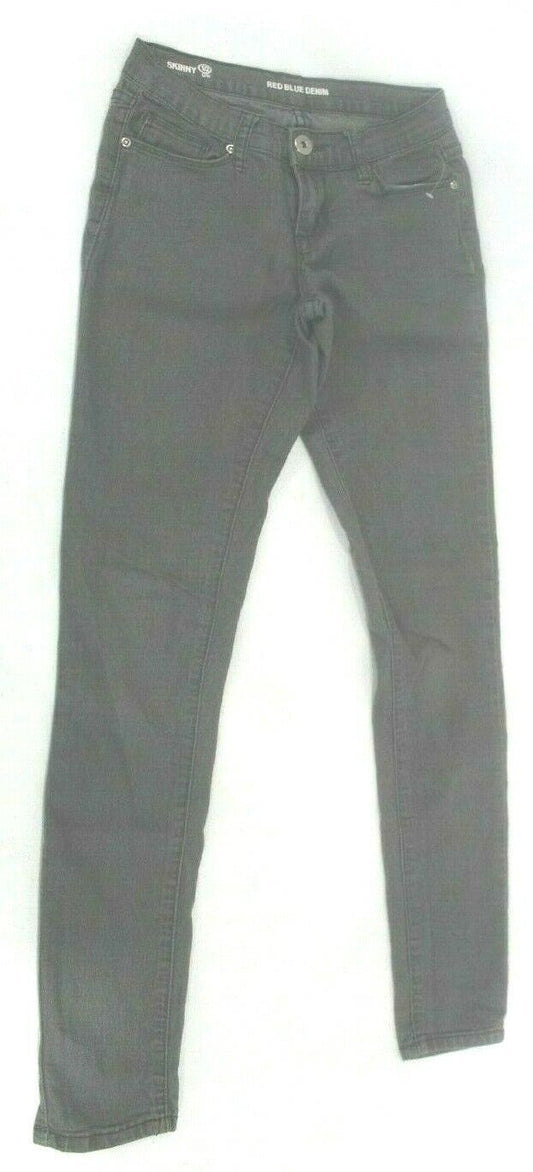 RED BLUE DENIM GRAY COLOR SKINNY JEANS SIZE 1/2  W26 x L29