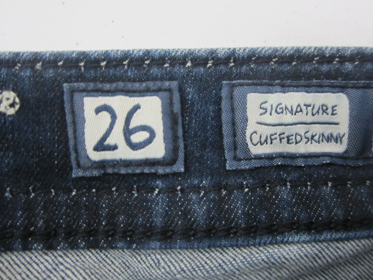 NWT  MISS ME Womens JP7766CK Signature Cuffed Skinny Sequin Denim Jeans 25 X 27