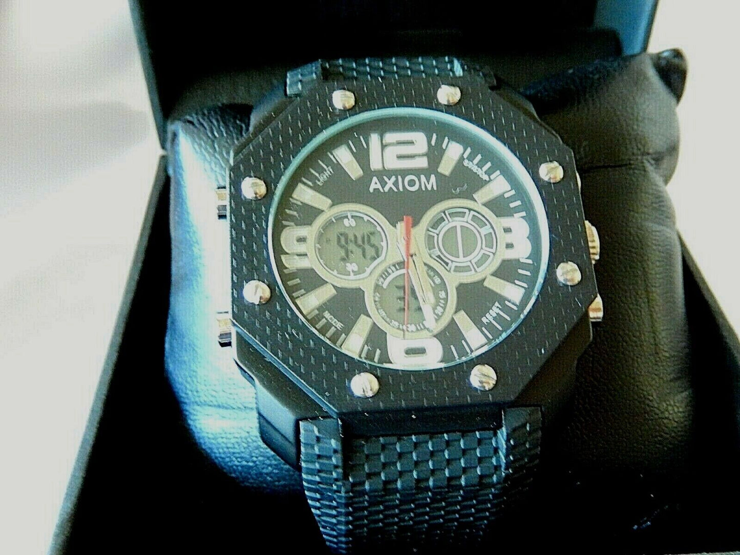 Axiom CR2025/SR626SW Black Men's Watch W/Black Band--NEW in Box