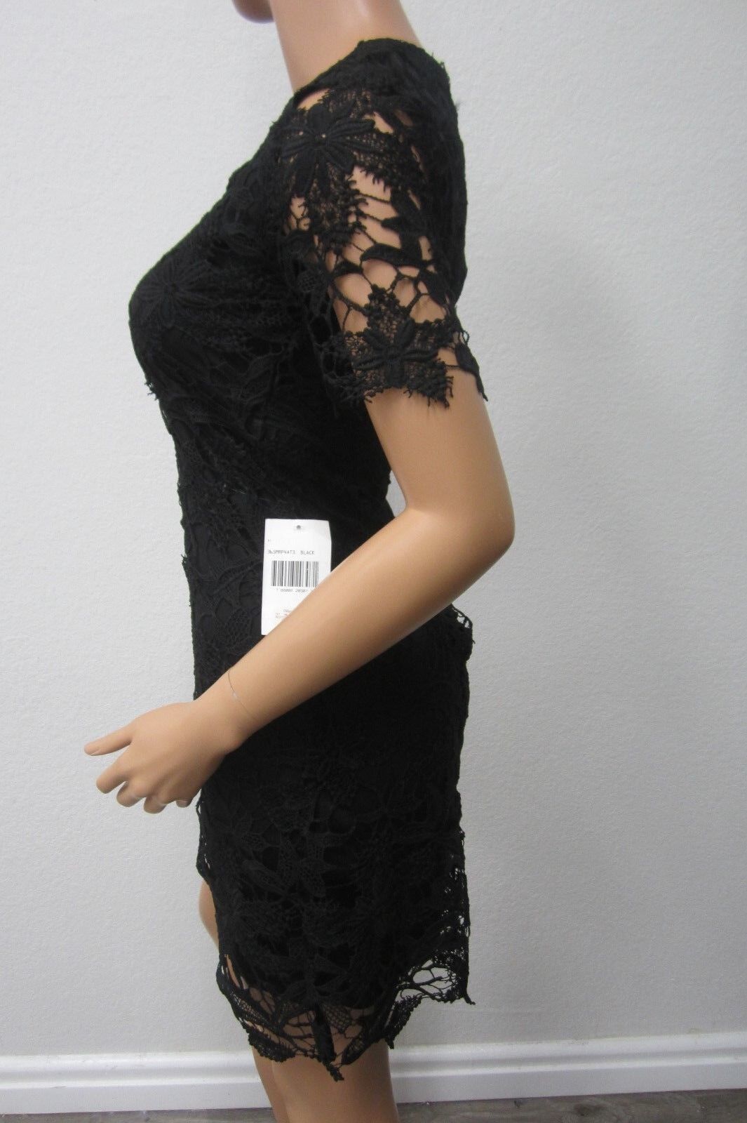 NWT Womens Black Lace JODI KRISTOPHER Sexy Cocktail Dress Size 3/4