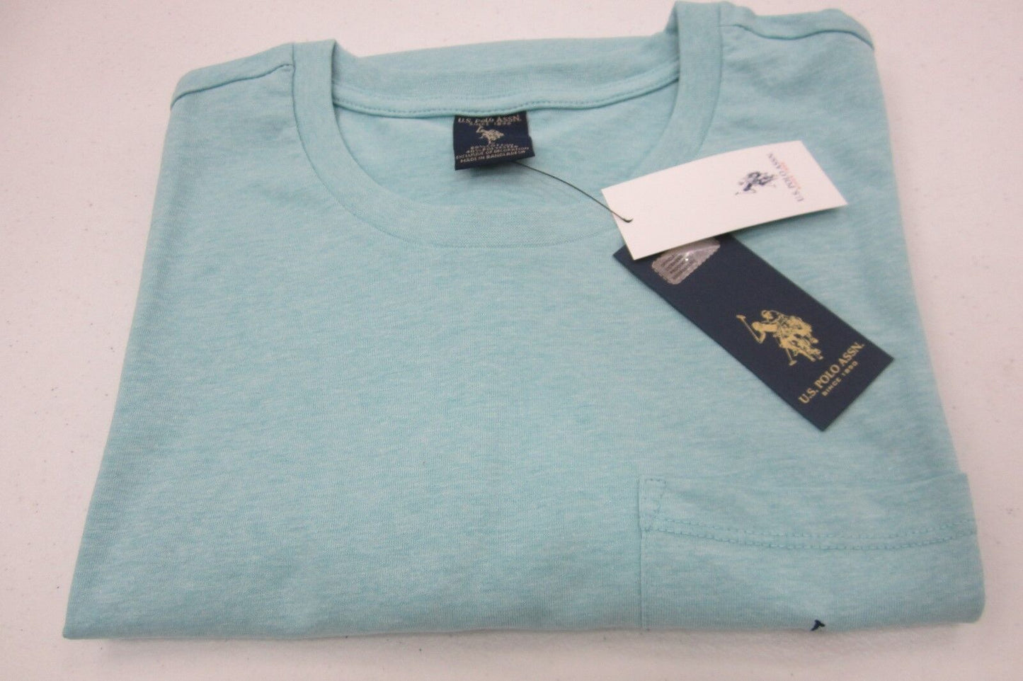 *NWT* US Polo Assn Unisex L Short Sleeve Arah Blue Pullover Pocket T-Shirt