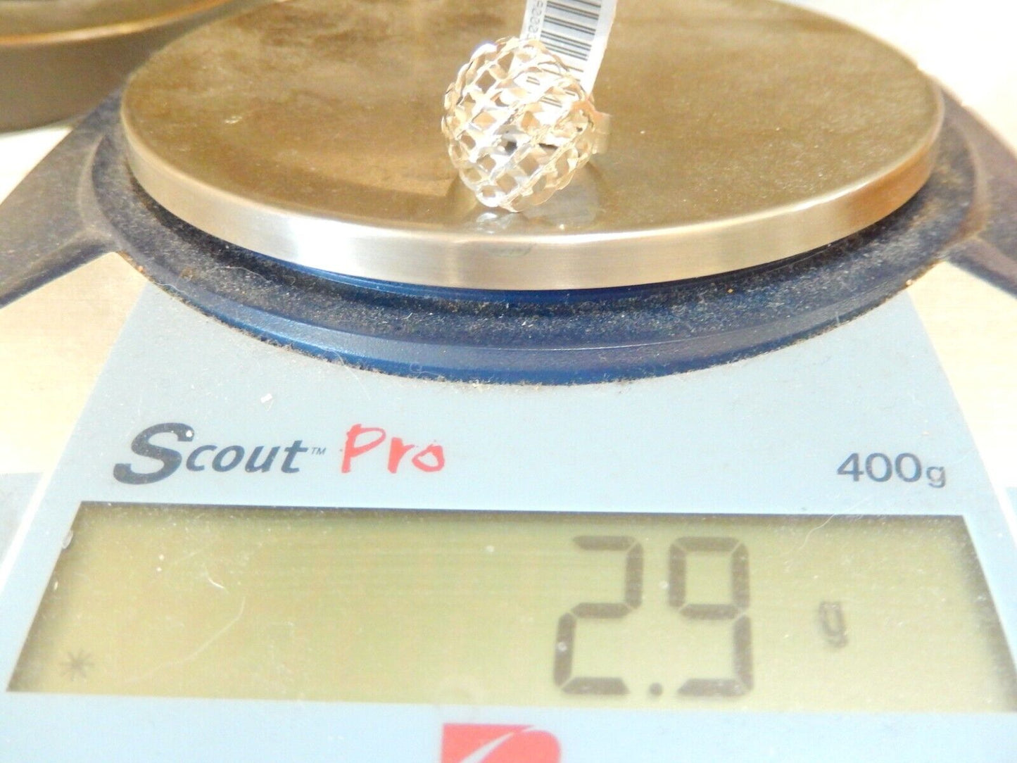 *VINTAGE*  Sterling Silver Diamond Cut Woven Tapered Dome Ring Size 7.25