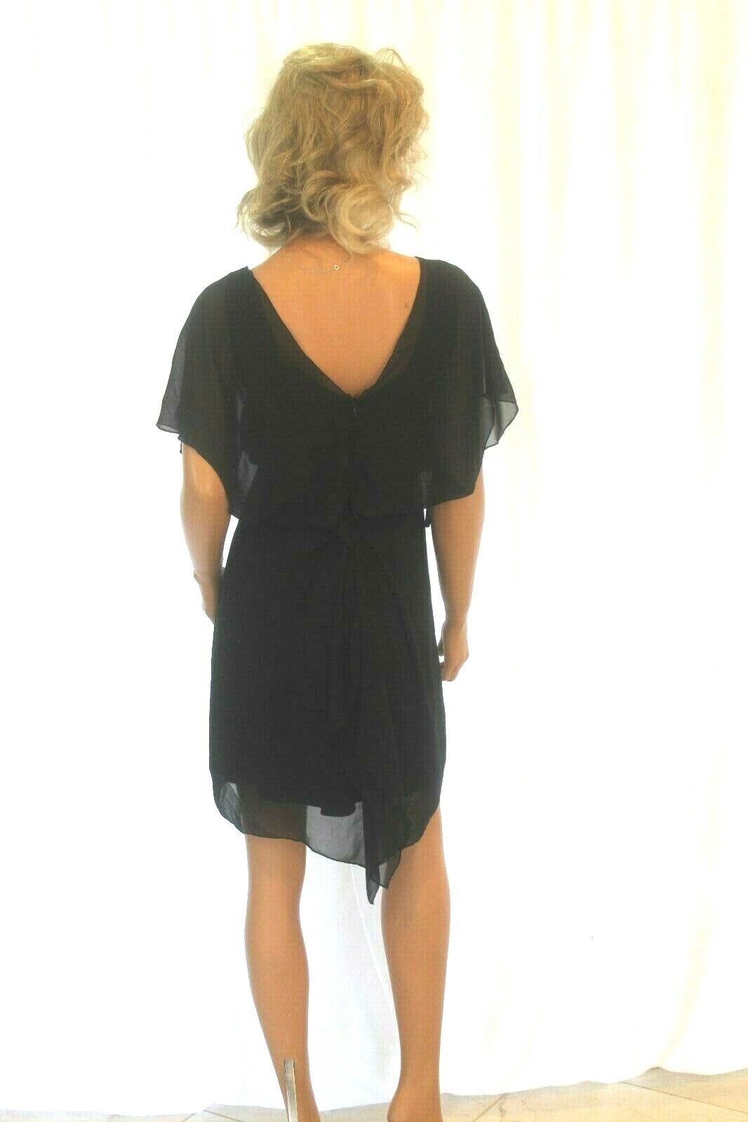 *NWT* $178  BCBG GENERATION BLACK CHIFFON DRESS  SIZE SMALL "SUPER CUTE"