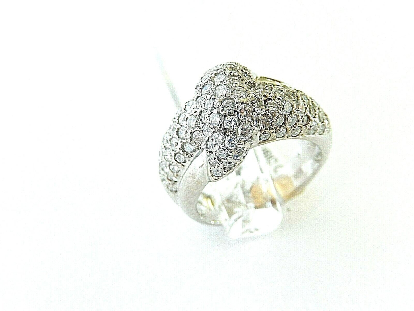 Heavy 18K White Gold 2Ct VS Natural Not Enhanced Diamond Ring Size 6.75 (10gms)