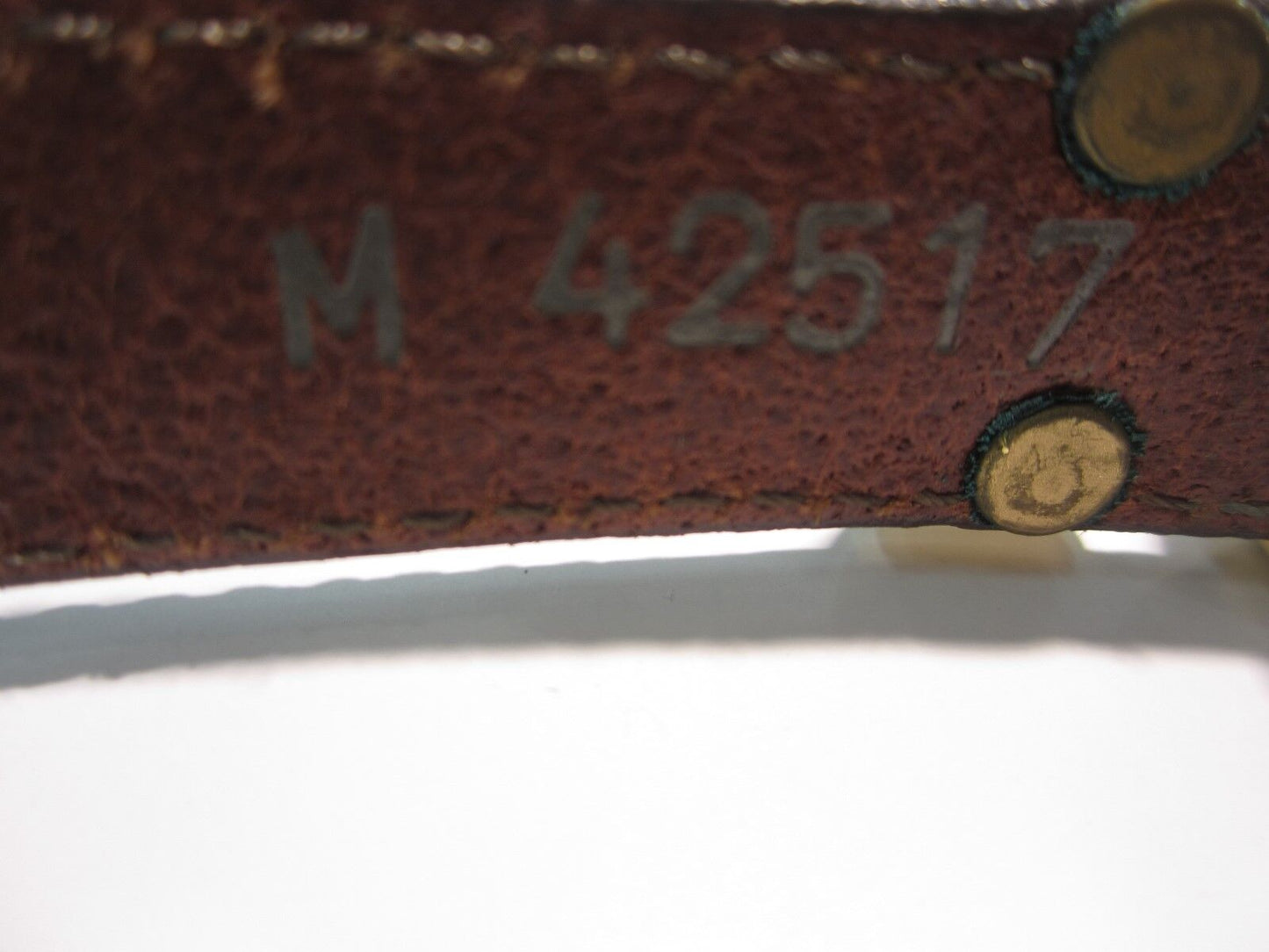 BRIGHTON BROWN LEATHER BELT WOMENS M 32" 42517 GOLD CONCHO SLIDES  BUCKLE