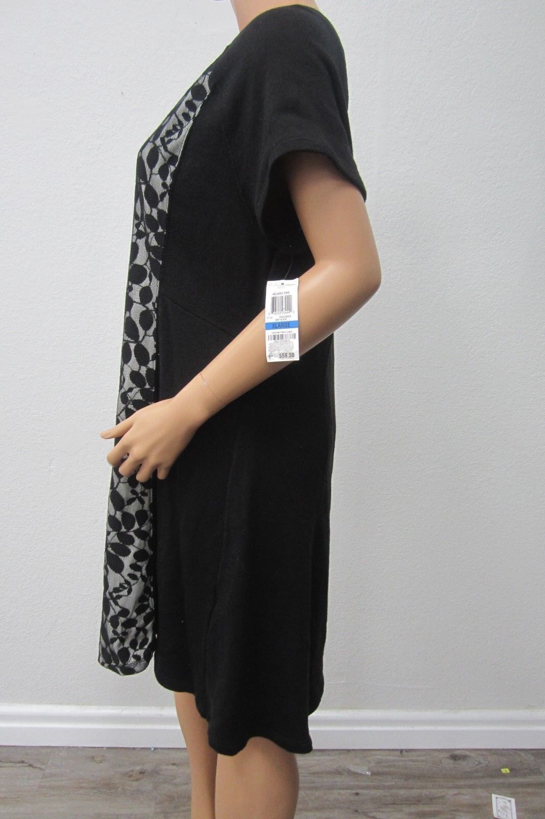 NWT Style & co Black Lace Overlay Cocktail Work Women’s Dress Size XL