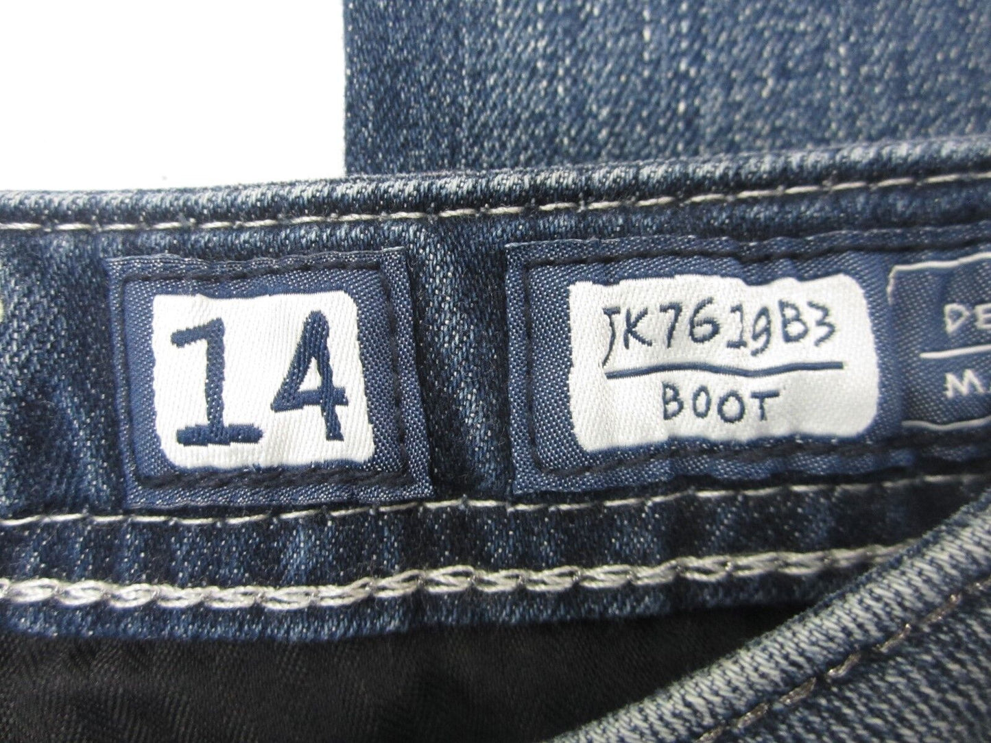 NWOT Miss Me Juniors  Girls Jeans JK761GB3 Boot Med Blue CUTE Bling 14 x 30