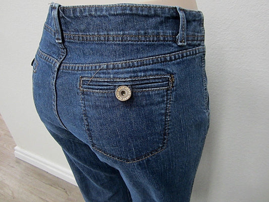MINT  WOMENS  DKNY BOOTCUT MEDIUM BLUE DENIM JEANS SIZE 14 x 31.5"