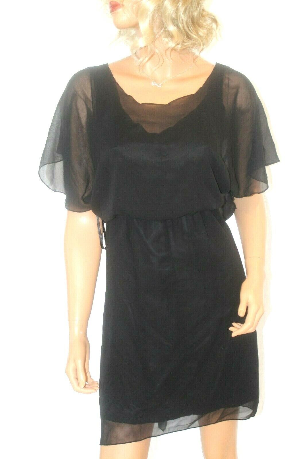 *NWT* $178  BCBG GENERATION BLACK CHIFFON DRESS  SIZE SMALL "SUPER CUTE"