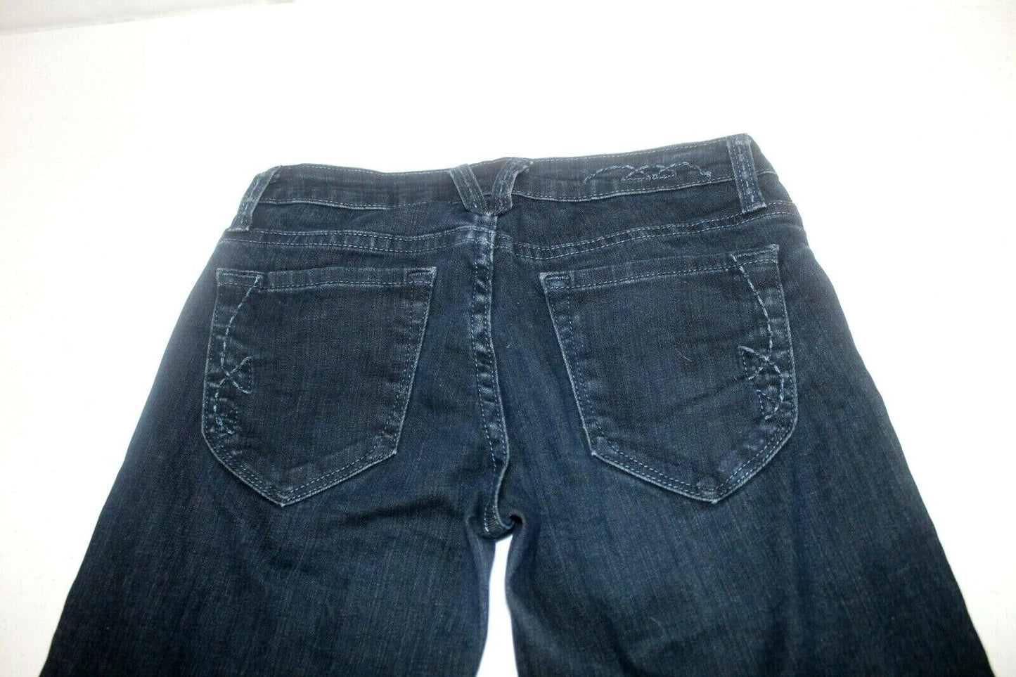 MISS ME Women’s Jeans Lawrence Denim Dark Distressed Wide Flare Leg Sz 26 JP4531