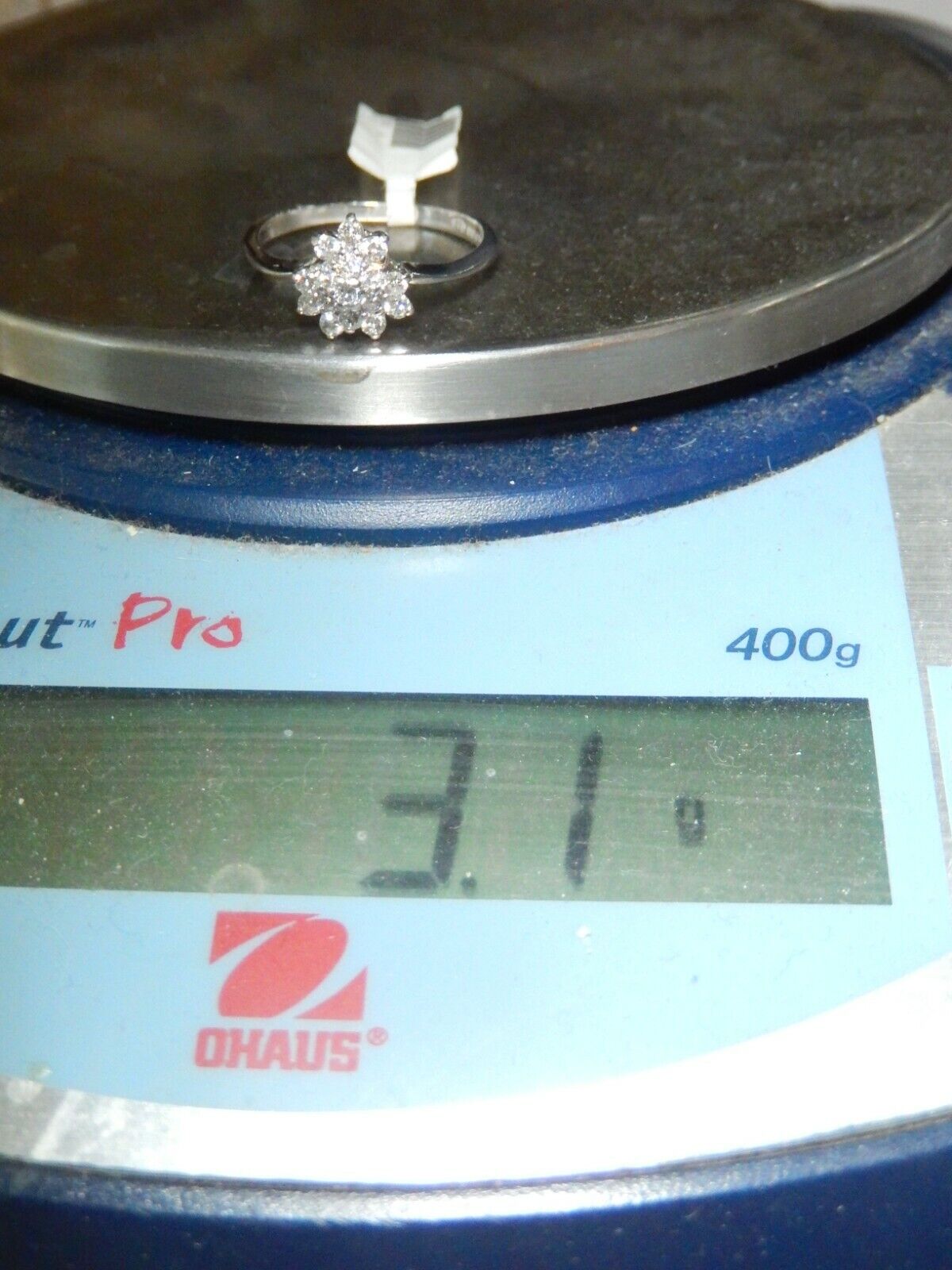 14k White Gold .50ct VS Round Natural Diamond Ring Sz 9.75