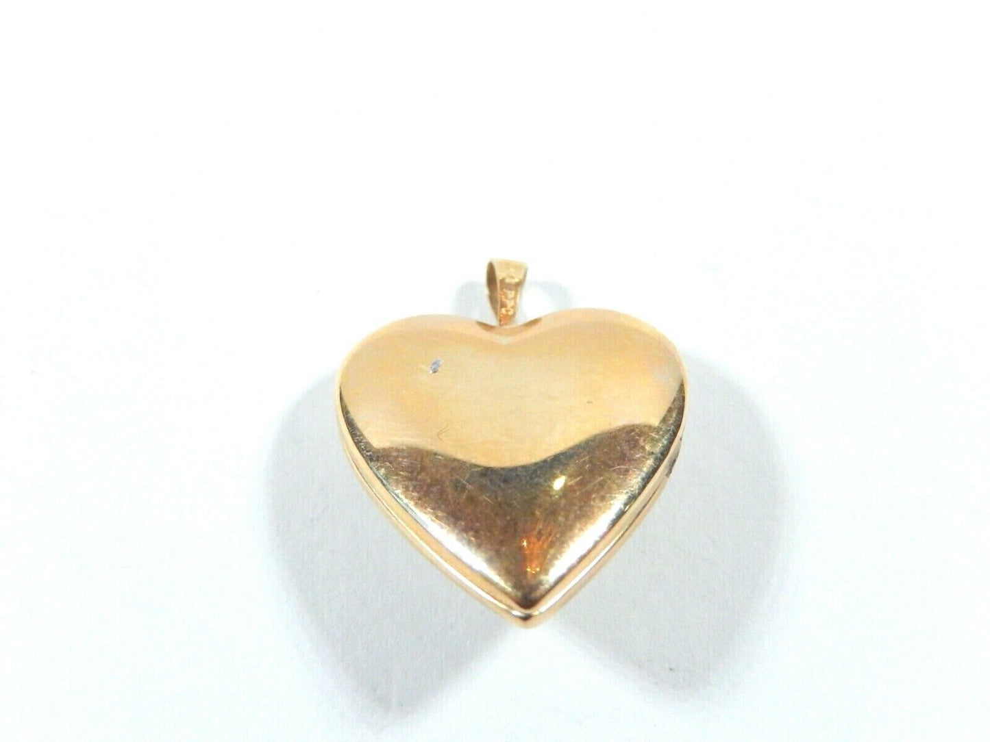 *VINTAGE*  14k Yellow & Rose Gold 20mm x 25mm Rose Heart Two Picture Locket