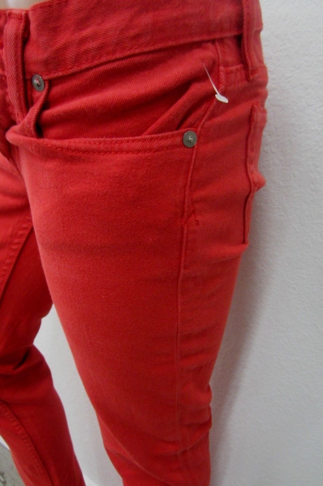 Ralph Lauren Sport Womens Red Skinny Leg Jeans  Pants Blue Label Sz W25 x L33