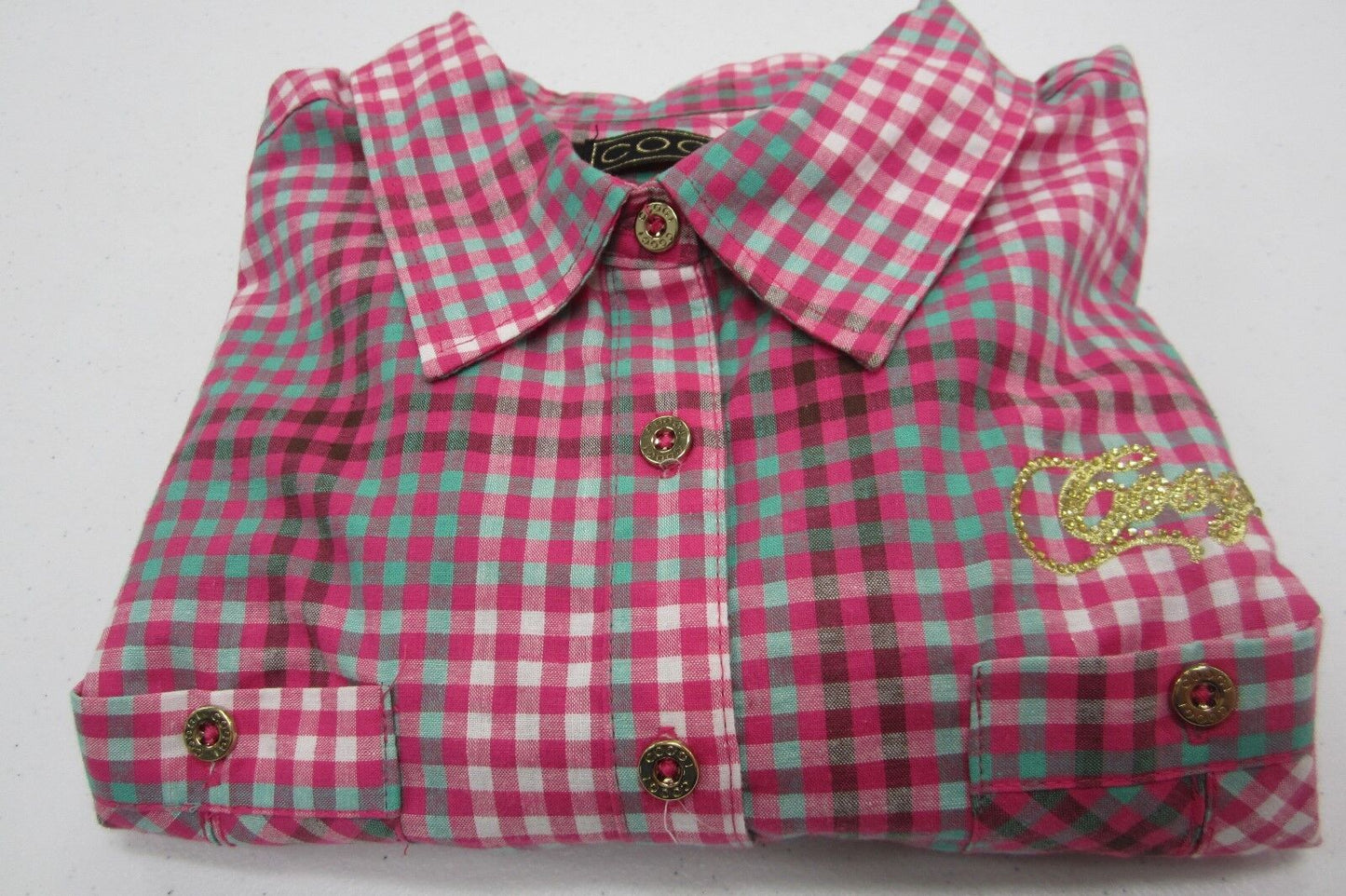 VERY NICE  WOMEN'S AUTHENTIC COOGI BUTTON DOWN SHIRT SIZE LARGE