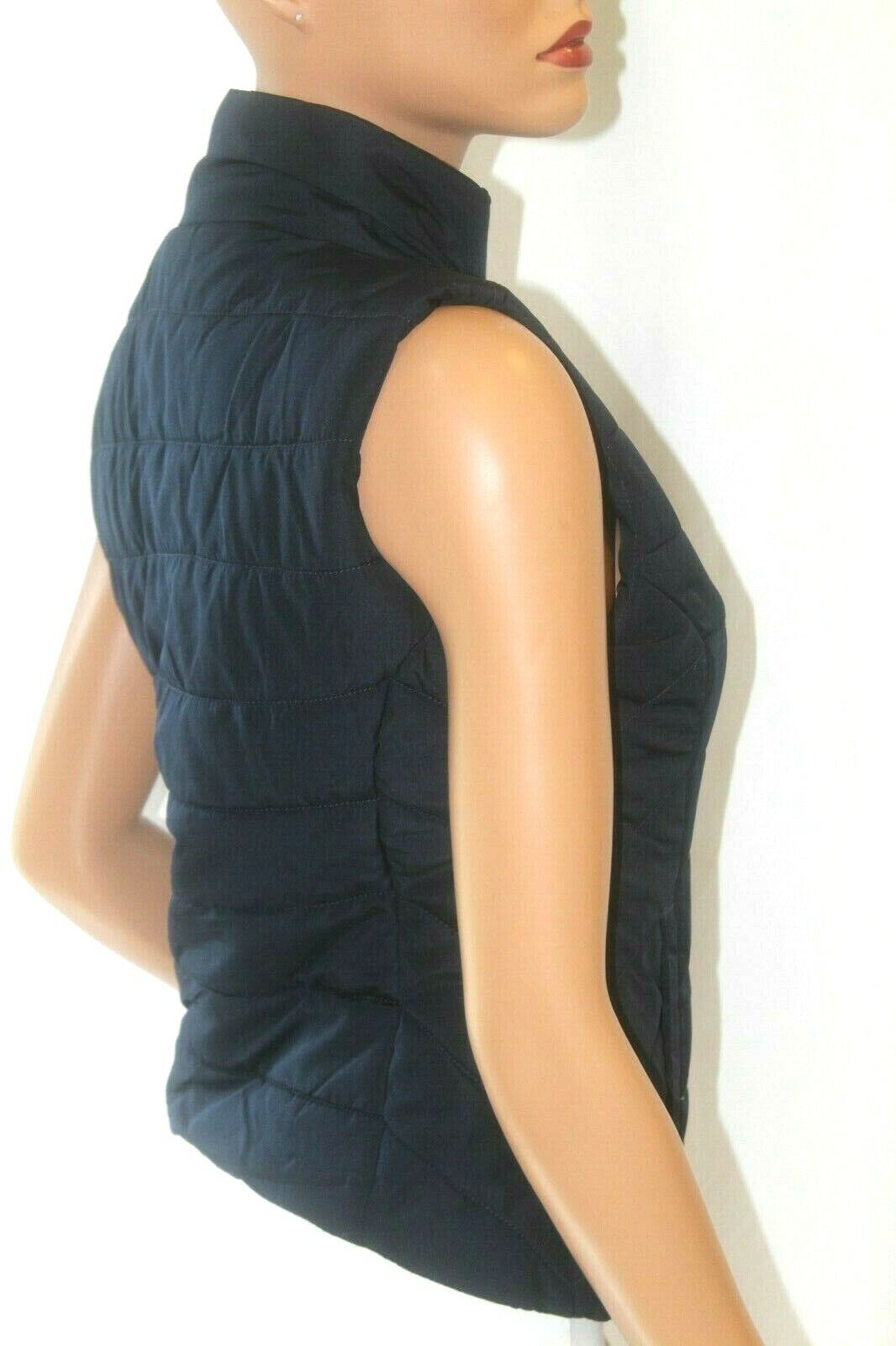 *NEW* Aeropostale Vest Women's Solid  Quilted AERO Puffer Black Vest Sz Small