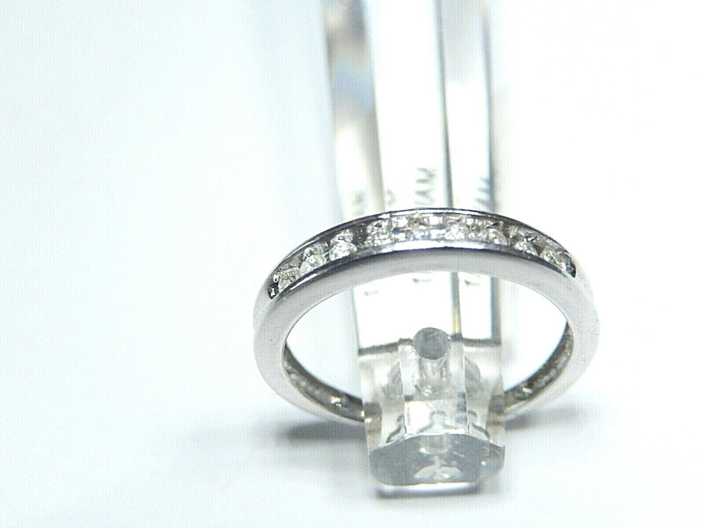 *VINTAGE* 14K White Gold  .25ct Diamond Wedding Band Ring Size 4.5
