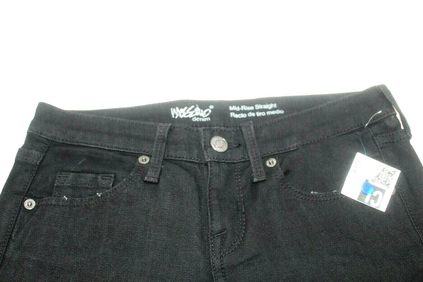 *NWT* Moschino  Womens  Ankle Straight Leg Jeans Black Distressed Size 00/24S