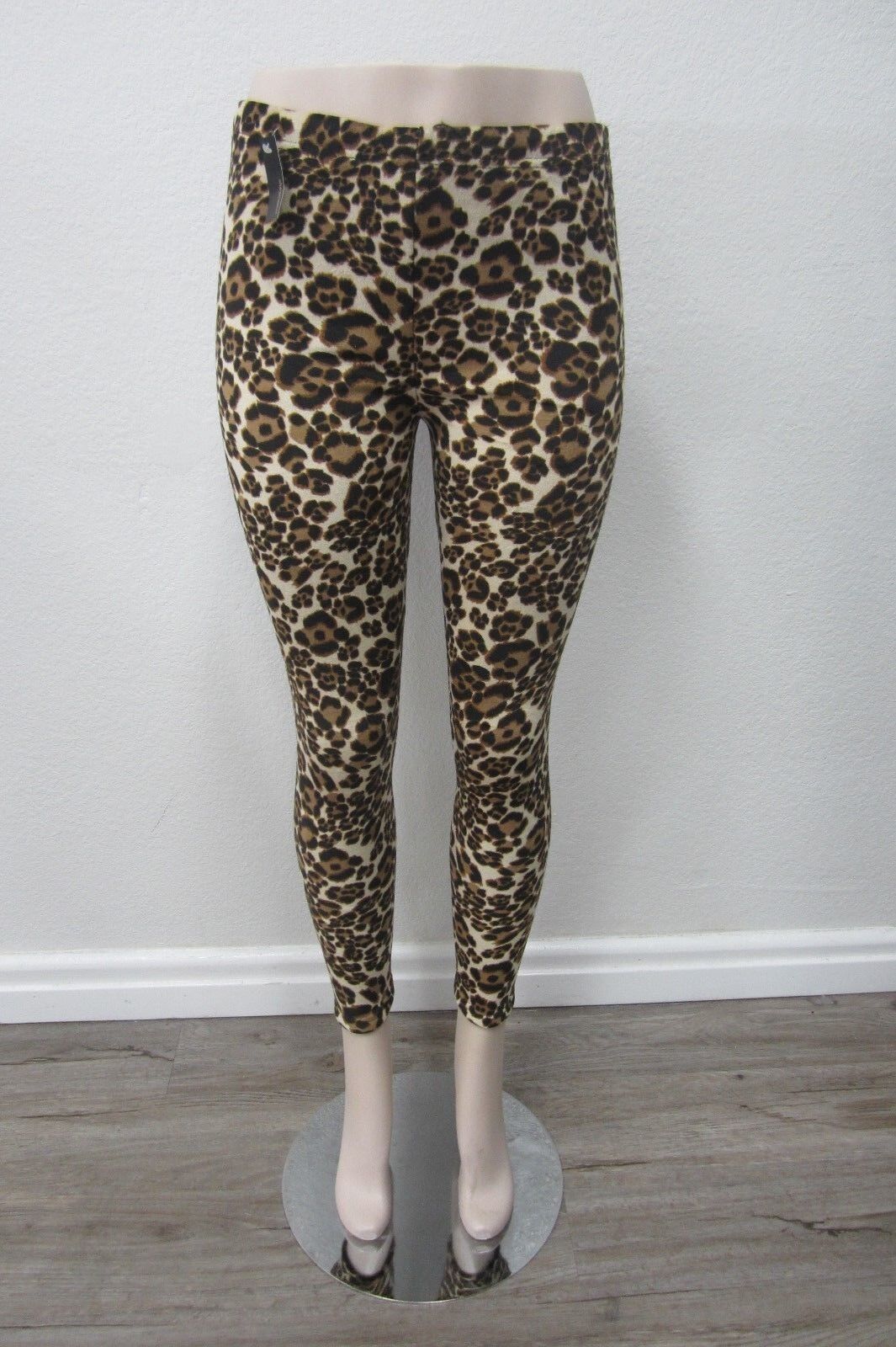 *NWT* Womens Leopard Print Textured Velour Fleece Lined Pants One Size Fits All
