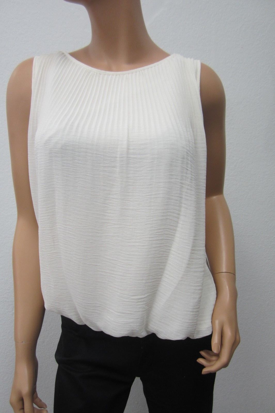 NWT M.S.S.P.MAX STUDIO SPECIALTY PRODUCTS Women's Sleeveless Lined BeigeTop Sz S