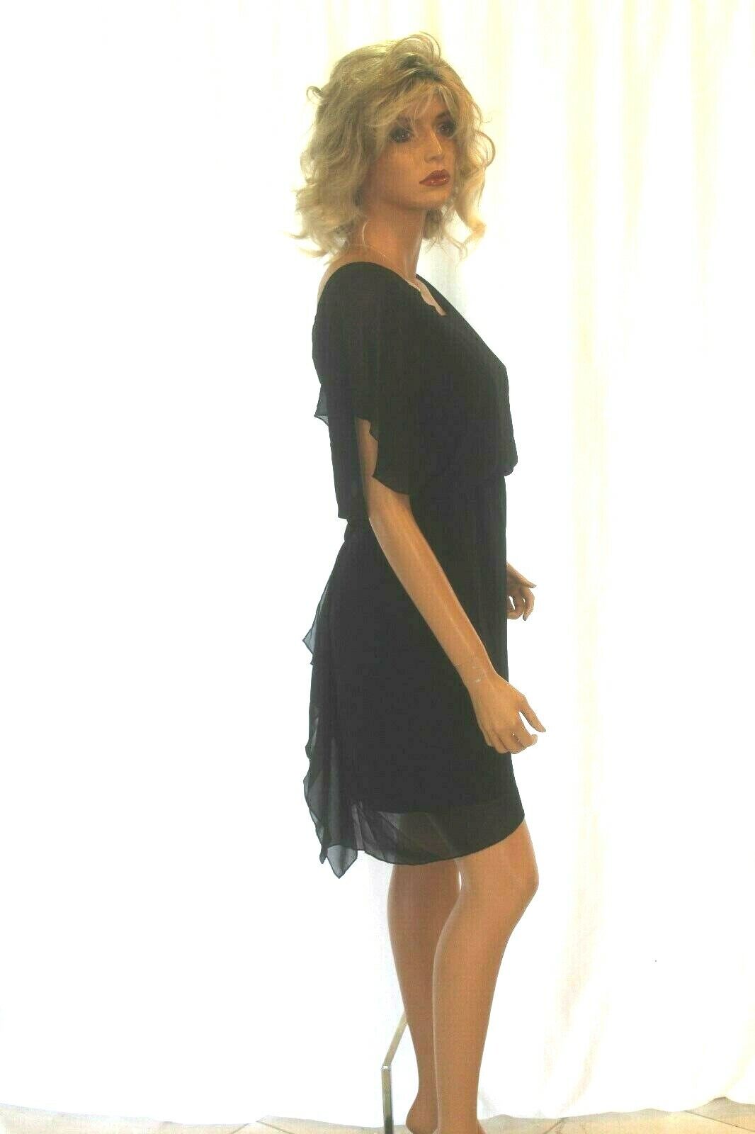 *NWT* $178  BCBG GENERATION BLACK CHIFFON DRESS  SIZE SMALL "SUPER CUTE"