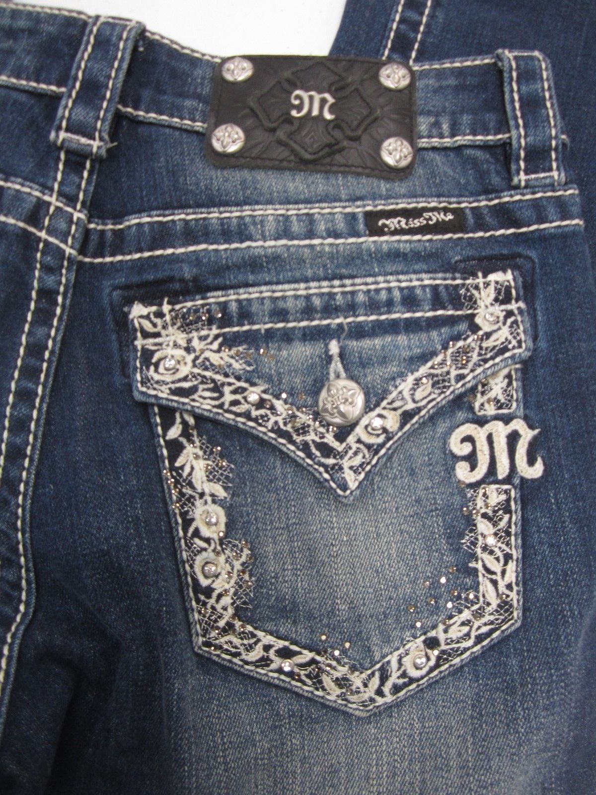 NWOT Women's Miss Me  Boyfriend Capri Style No: JB5521P Size 25 x 24