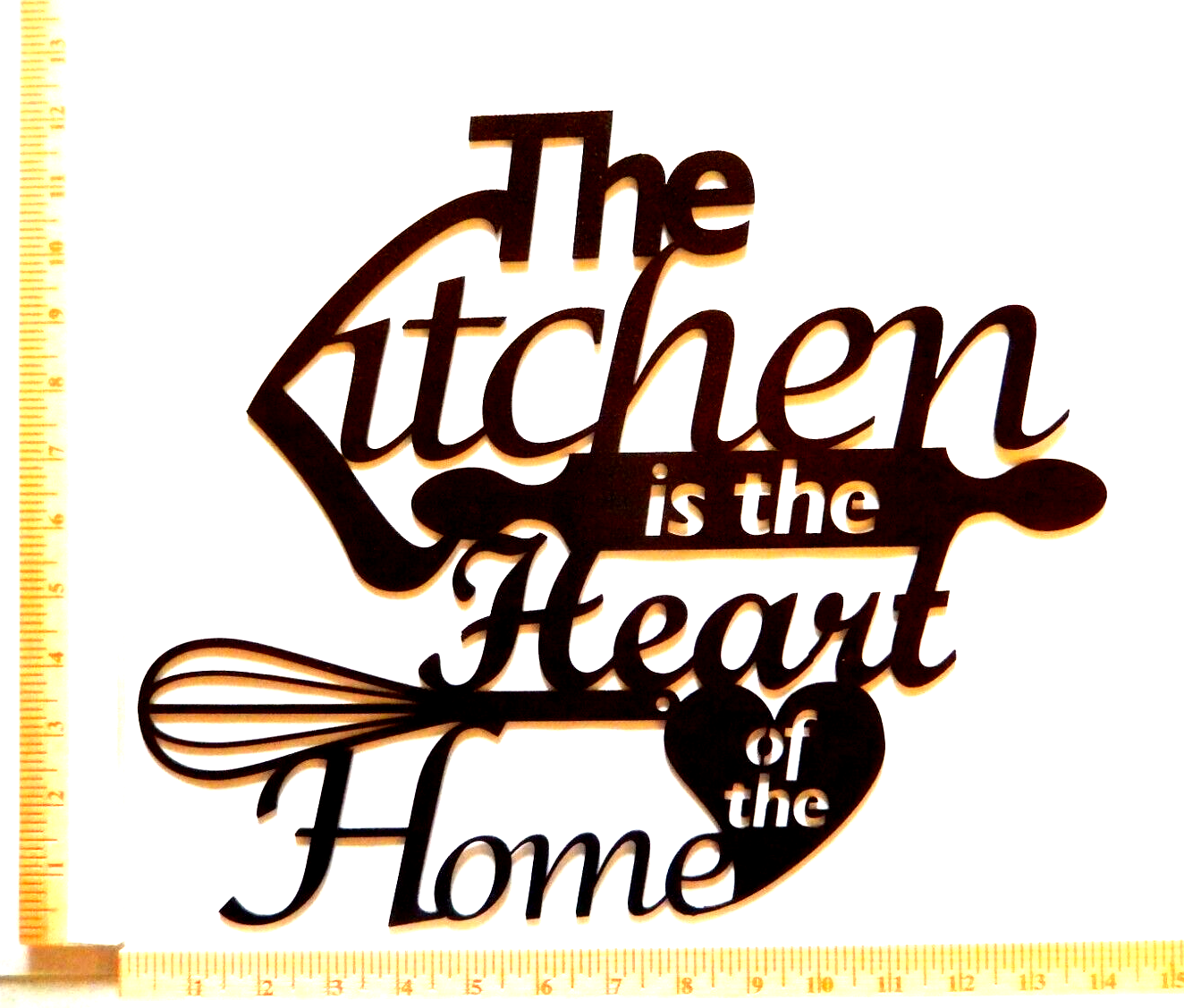 ~NEW~ 14ga. -"THE KITCHEN IS THE HEART OF THE HOME" =Metal Wall Art -15.5" x 12"