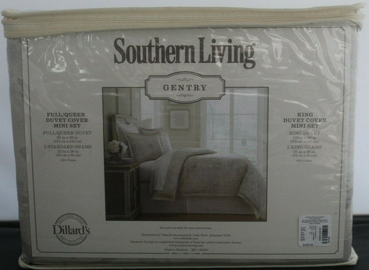 *NIP* $329. Southern Living Gentry Full/ Queen Duvet Cover Mini Set w/ Two Shams