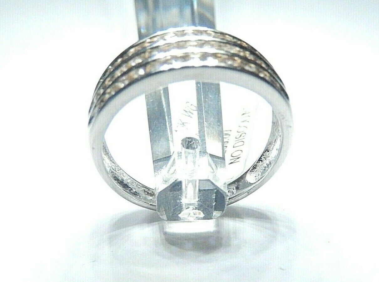 *NWT* 10K White Gold 3/4CT Diamond Anniversary Wedding Band Bridal Ring Sz 7.75