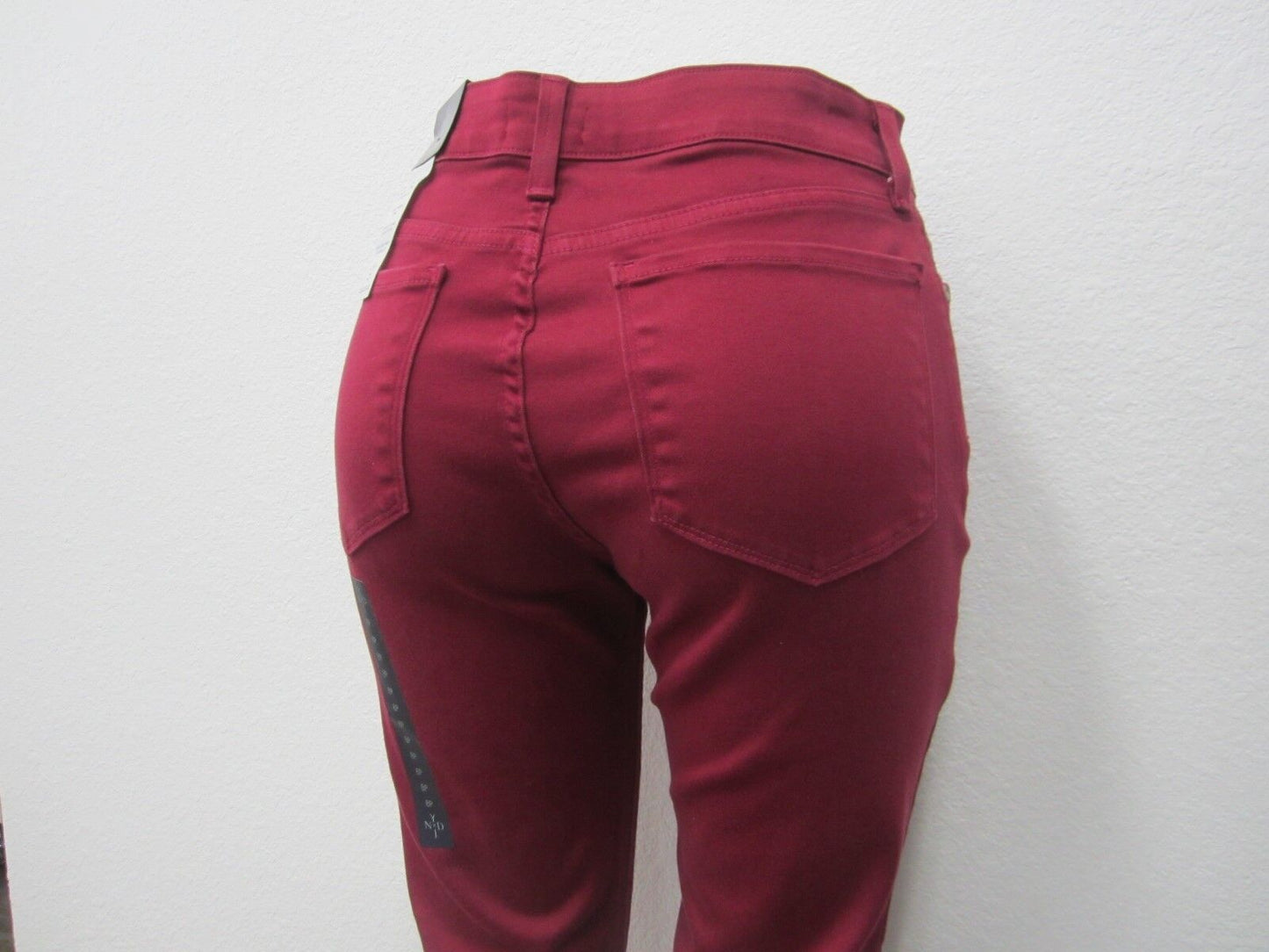 NWT NYDJ Not Your Daughters Jeans Samantha Slim Maroon ponte stretch LEGGINGS 8P
