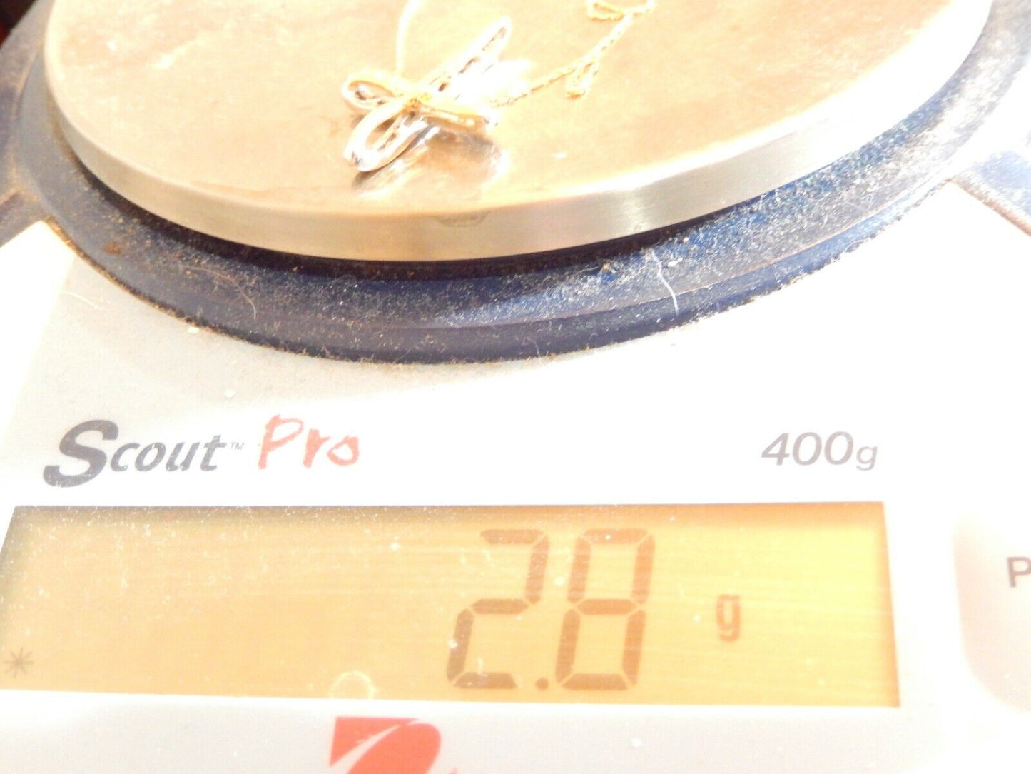 *VINTAGE* 14K Yellow Gold .25 CT Diamond Cross Pendant Necklace w/ 14k 18" Chain
