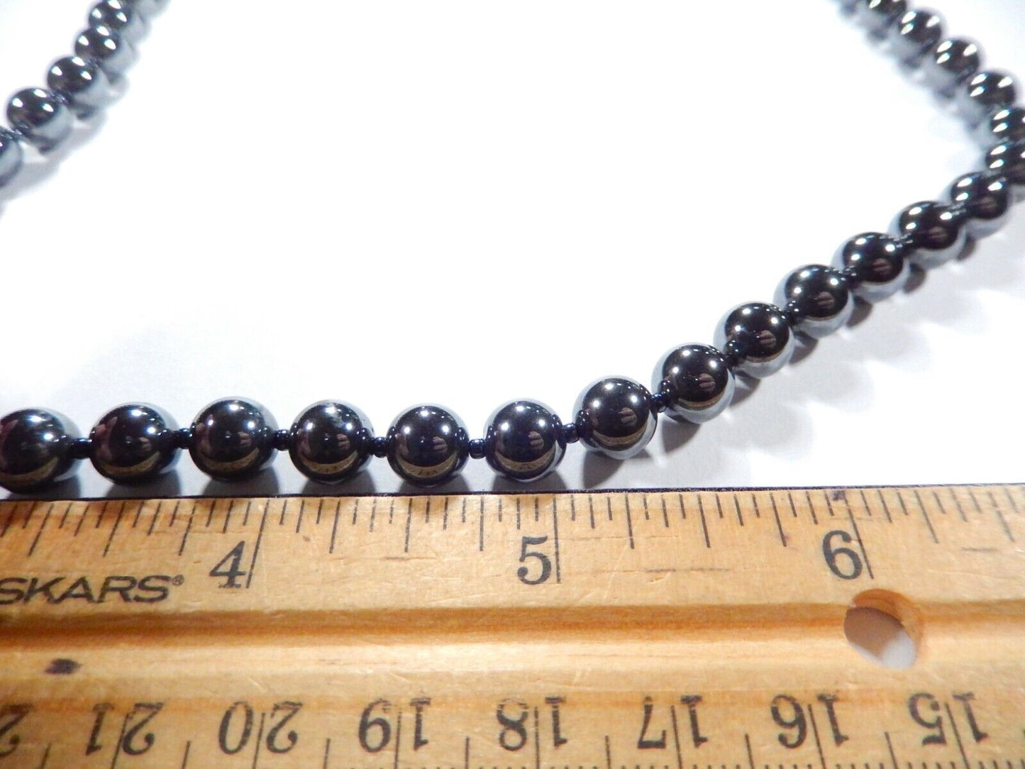 Black 8mm Hematite Beads Health Care Women Men Necklace 20"