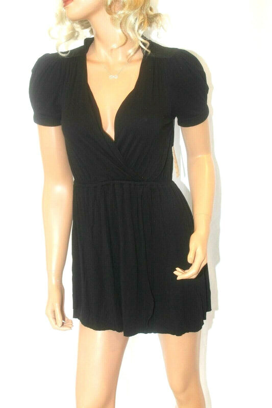 *NWT* $68. Free People Black Women's  V-Neck Sheath Short Dress Size Small