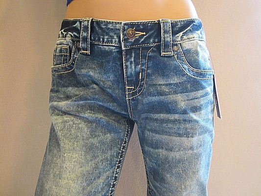 NWT MISS ME Signature Skinny Cut Stretch Jeans Vintage Blue 27 x 30