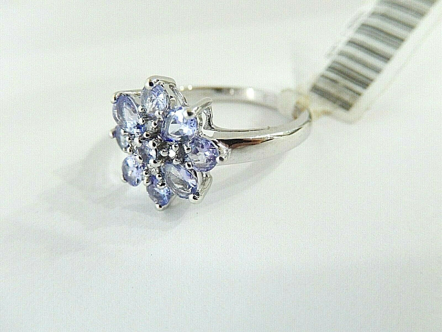 *NWT*  Stunning! Women's 14K White Gold 3/4CT Tanzanite & Diamond Ring Size 7.5