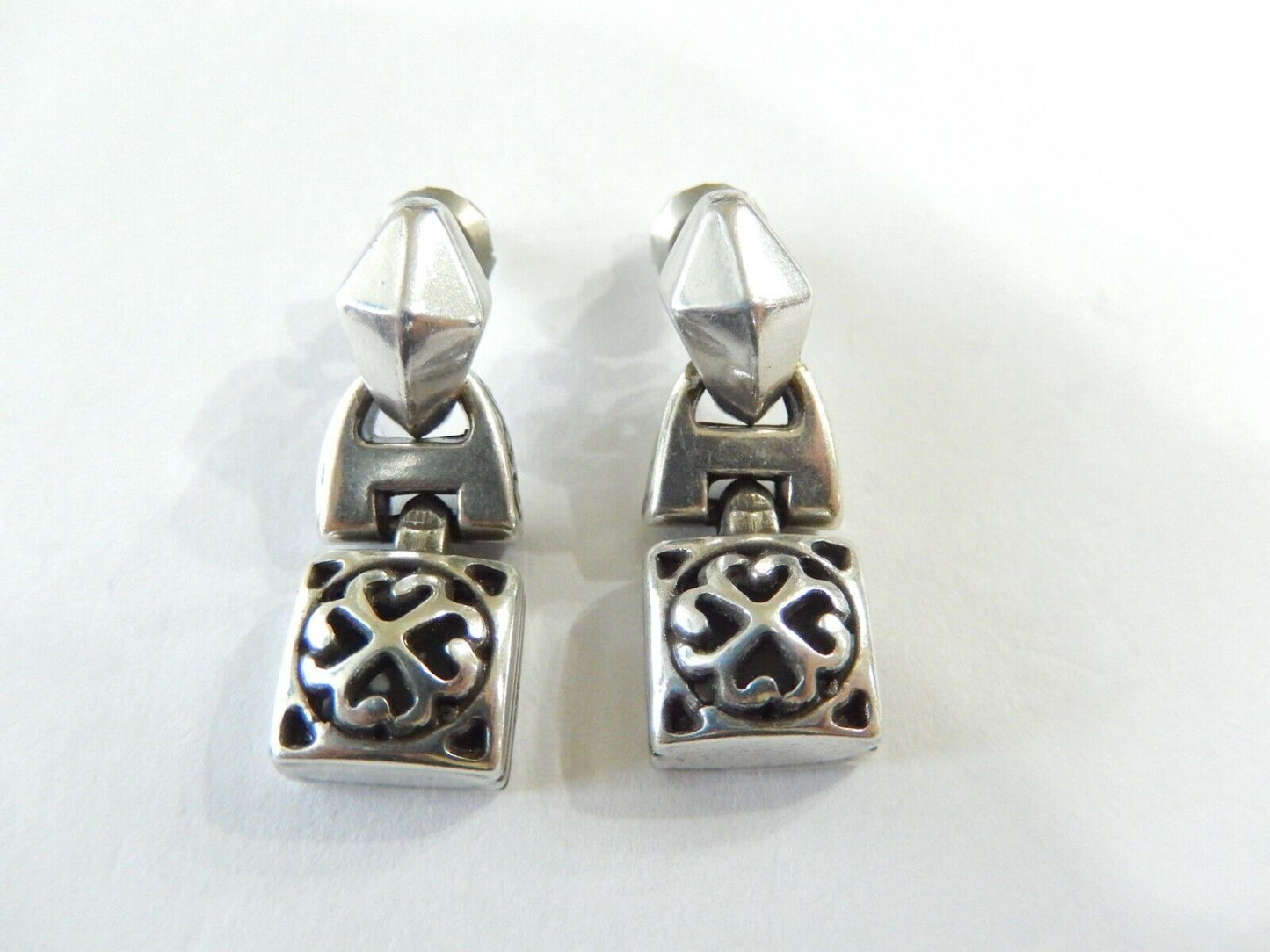 *RETIRED*  BRIGHTON Doorknocker Silver Post Earrings