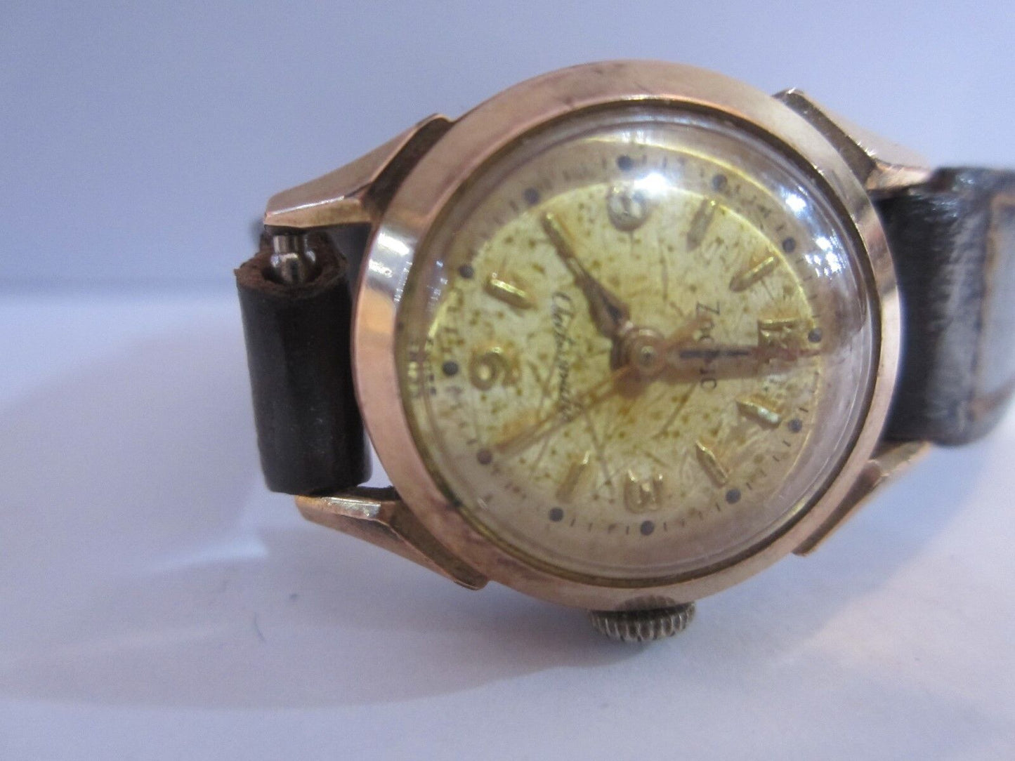 Vintage Zodiac Womens Automatic Watch With Leather Band