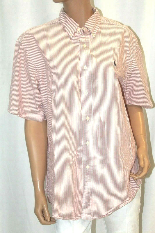 Vintage Ralph Lauren Classic Fit  Short Sleeve Button Down Shirt Sz Large