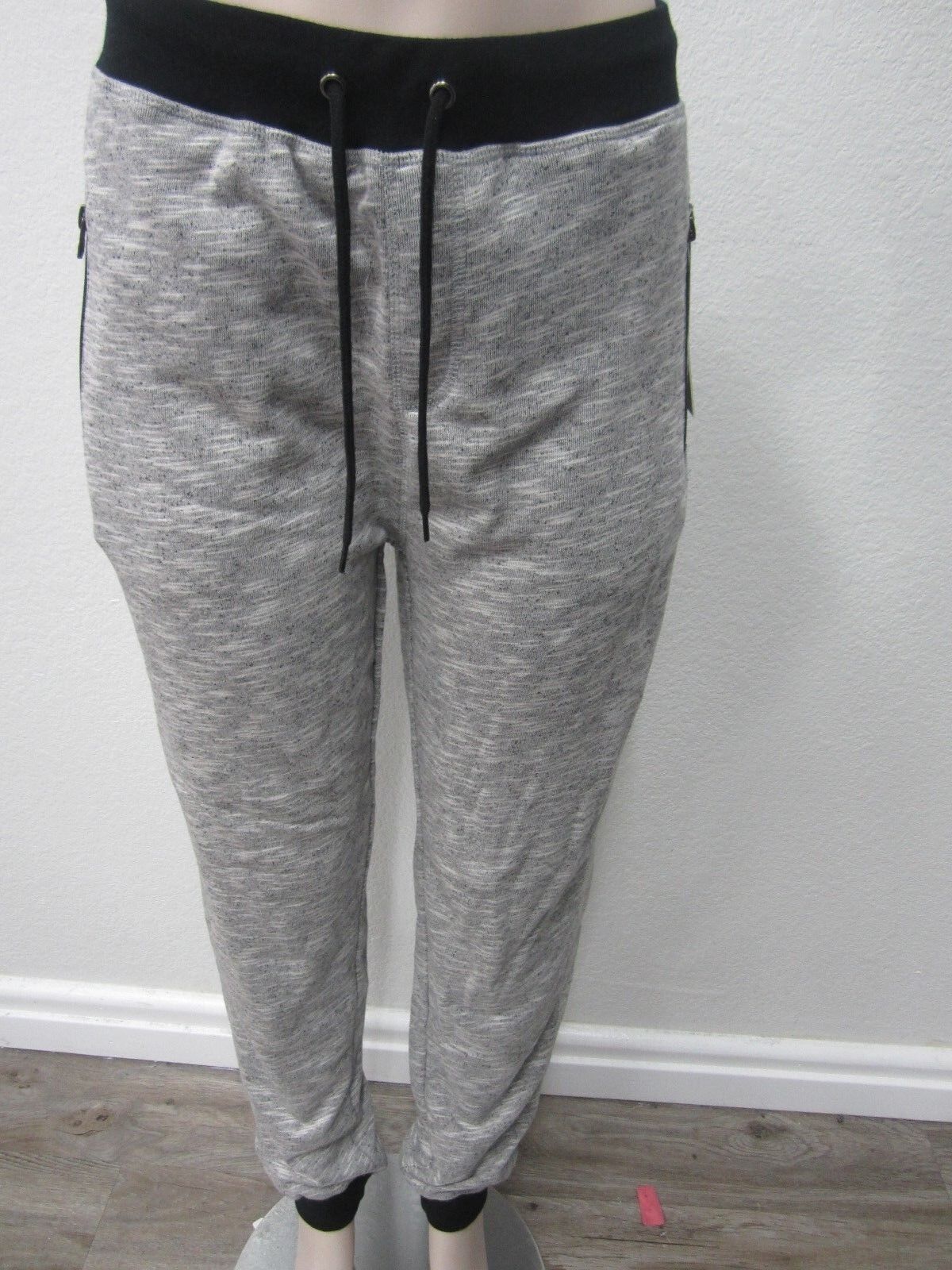 NWT OCEAN CURRENT WomenJogger Pants Sz Large Gray Tapered Drawstring Cotton/Poly