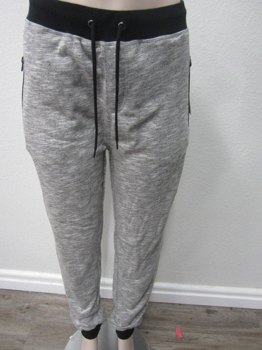 NWT OCEAN CURRENT WomenJogger Pants Sz Large Gray Tapered Drawstring Cotton/Poly