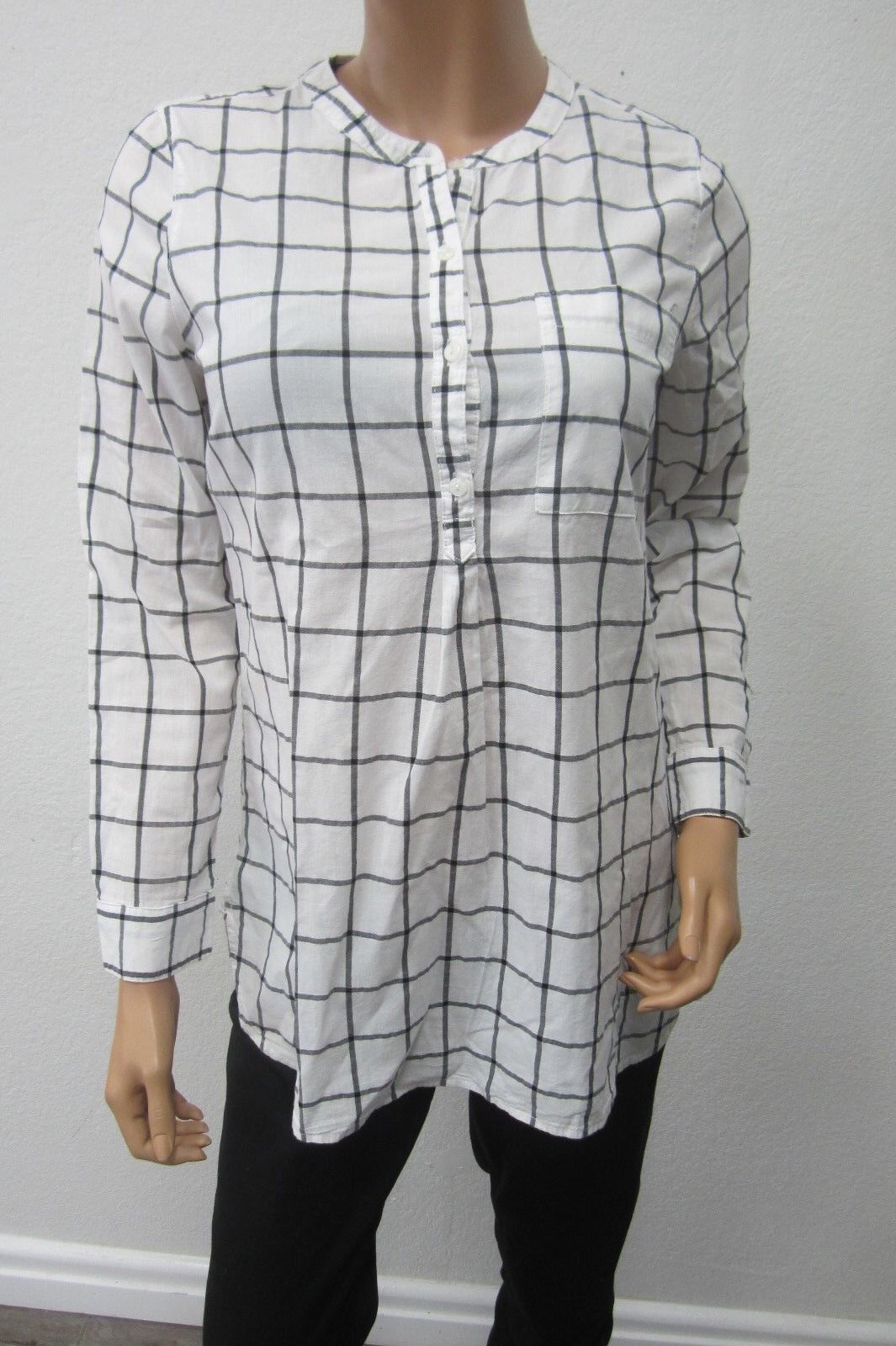 *NWOT*  Women's Old Navy Plaid Tunic Button Down  Shirt Size S/P