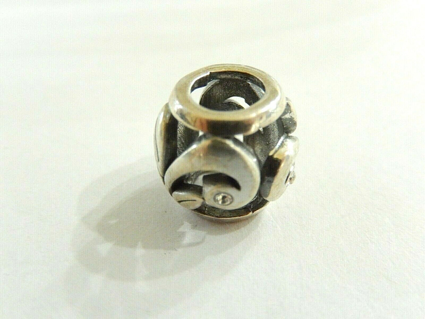 Brighton  FLOWER Silver Bead Charm  Crystals  RETIRED!!!! RARE !!!