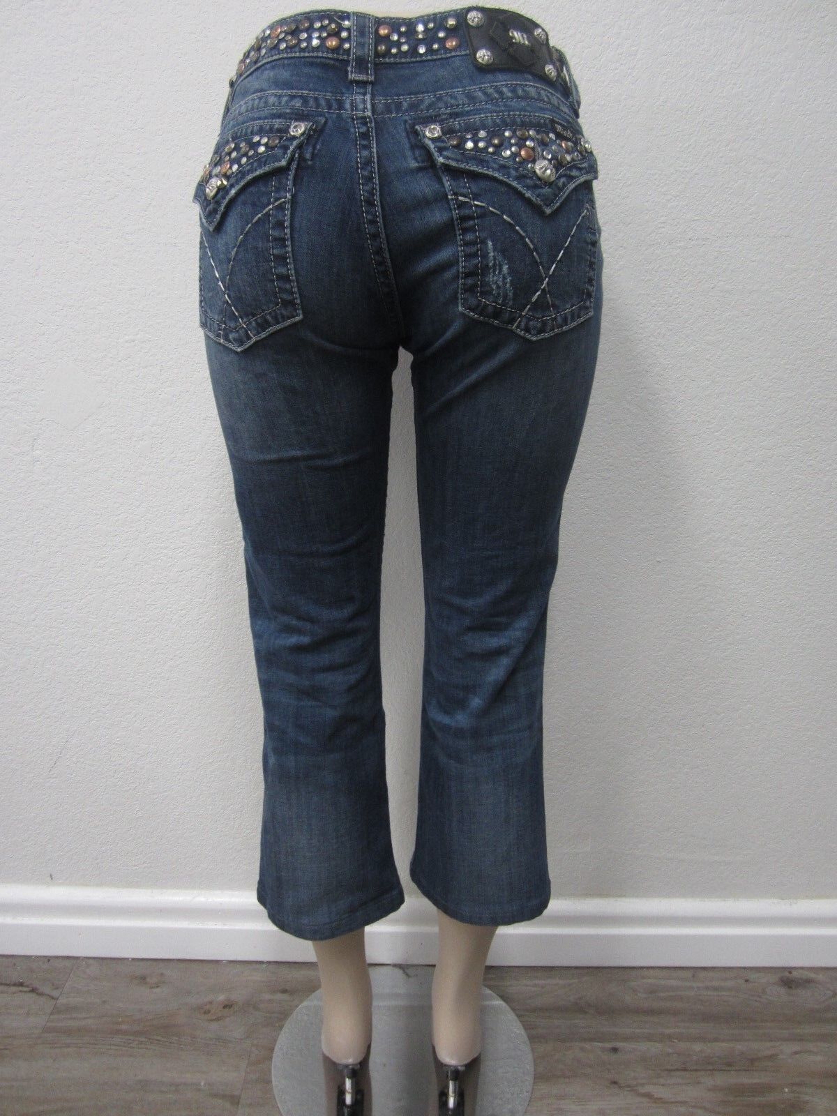 VERY NICE Miss Me Women's Jeans JW4288B31  "Glamour Stones" Boot cut Size 30x25