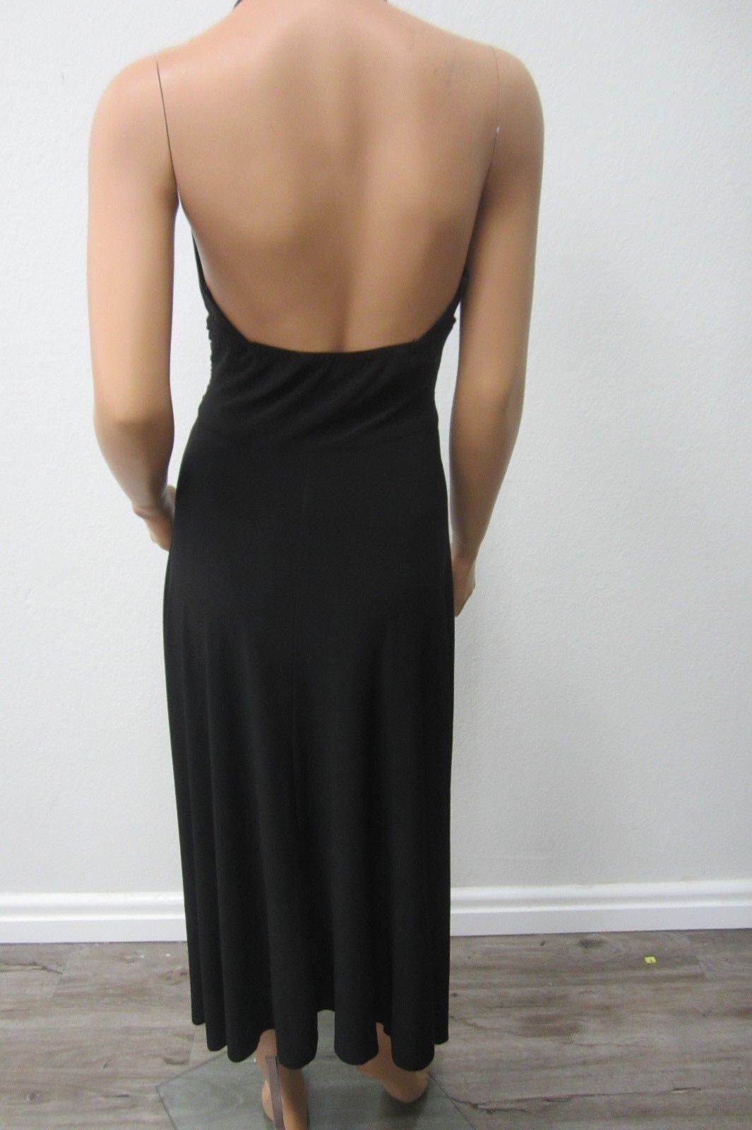 NICE ALYN PAIGE WomensBlack Halter Long Length Dress Cocktail Formal Size Medium