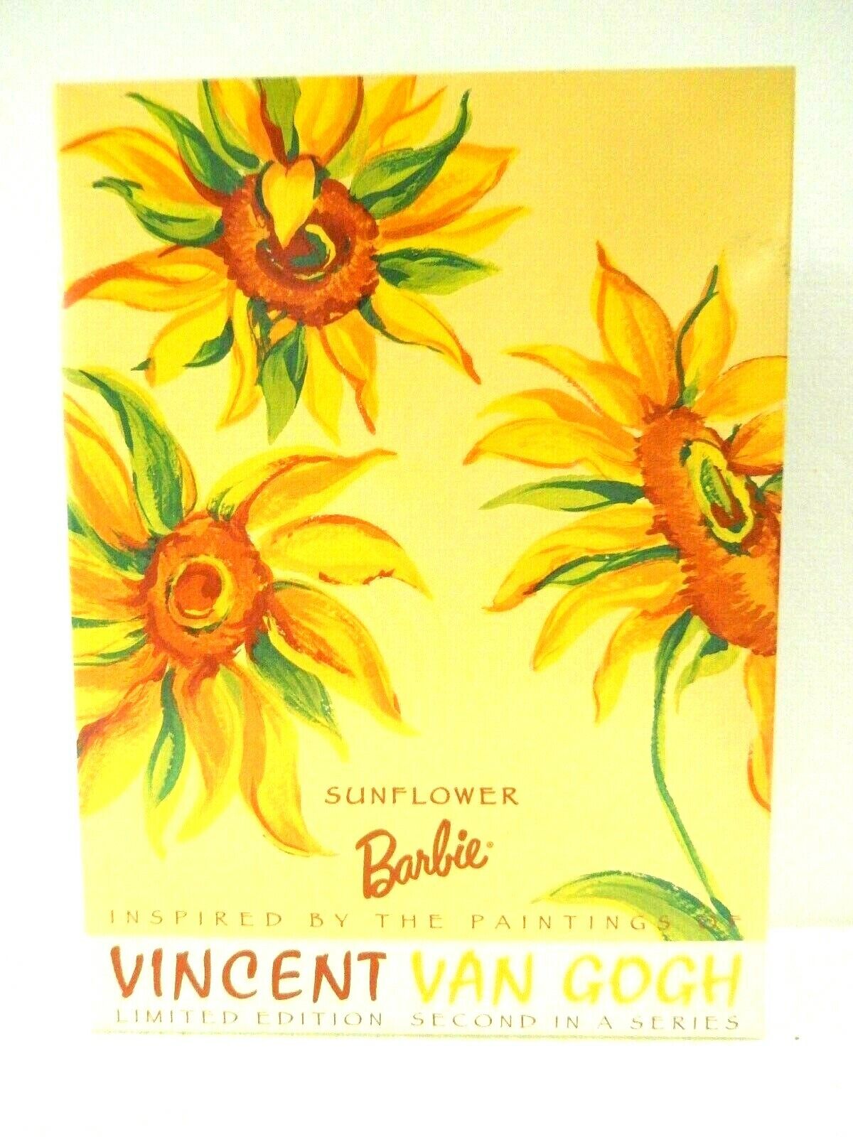 Vincent Van Gogh Sunflower Barbie nrfb 1998 (J) Beautiful doll !!