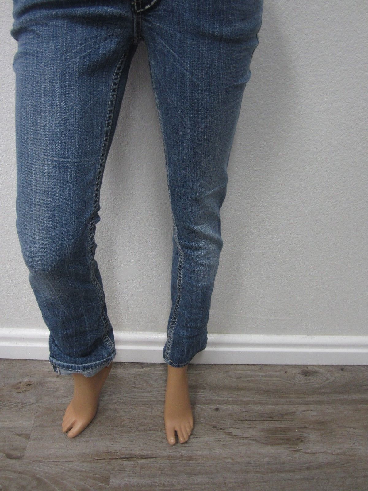 NWOT Miss Me IRENE STRAIGHT LEG Jeans WOMEN'S  Denim Thick Stitch Size 27 x 31