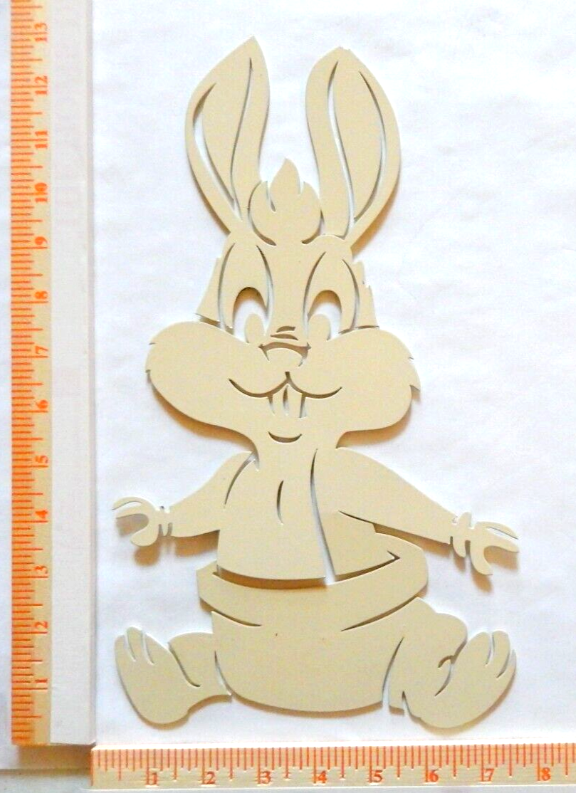 ~NEW~ 14 ga. - "Charming Metal Bunny" - Beige Metal Wall Decor - 13.5" x 7.5"