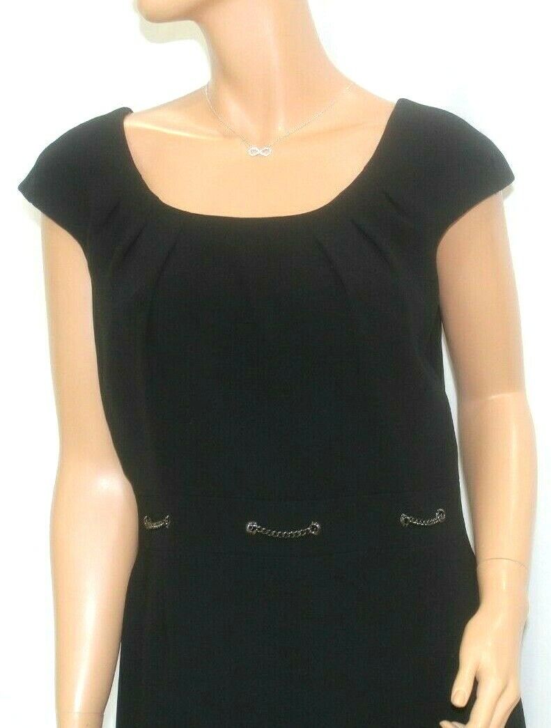 TAHARI Arthur S. Levine Sheath Dress Black Sleeveless Stretch Lined Size 10